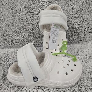 CROCS  Unisex White Classic Lined Neo Puff Clog